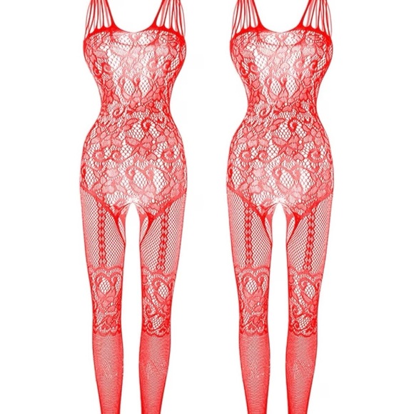 Other - Elegant Red Lace Bodysuit